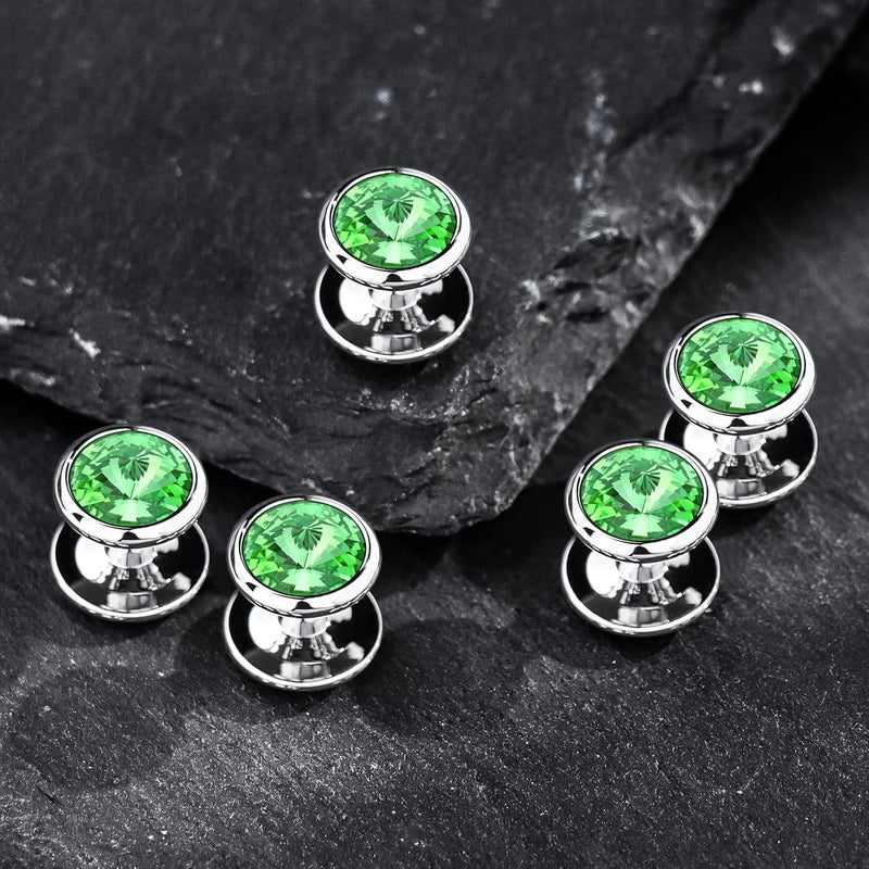 HAWSON Crystal Shirt Studs for Men's Tuxedo Shirt, Tuxedo Buttons for Birthday Wedding Party Christmas. - Image 5